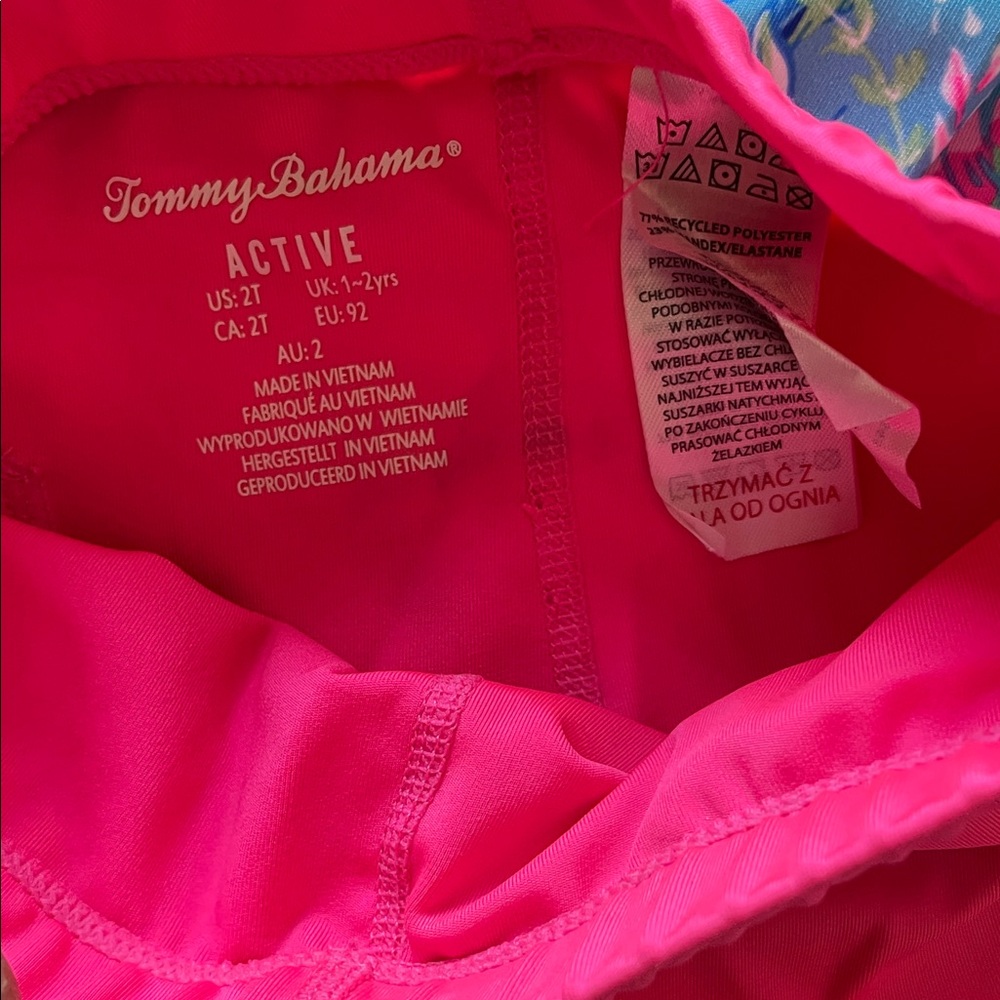 Tommy Bahama Kids Tennis Floral Dress - Blue and Pink - Picture 5 of 5